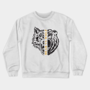 Wolf Vs Bear Crewneck Sweatshirt